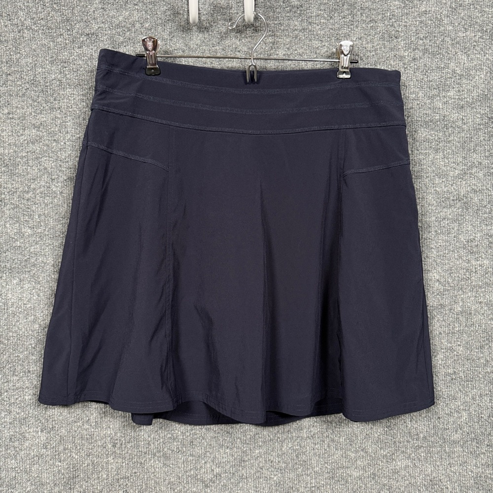 Athleta Womens Size 12 Skort Skirt Mini Black Tennis Golf Hiking Built In Shorts